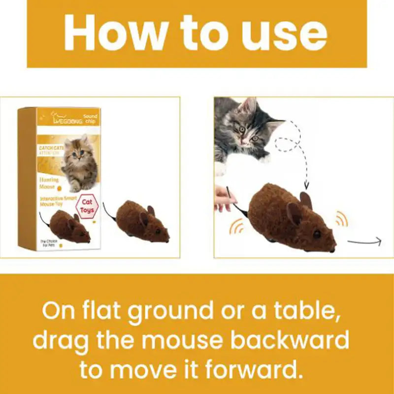 Pet Mouse Toy For Cats Dogs Plush Electronic Sound Interactive Smart Mice Animal Toys Self Fun Relieve Boredom