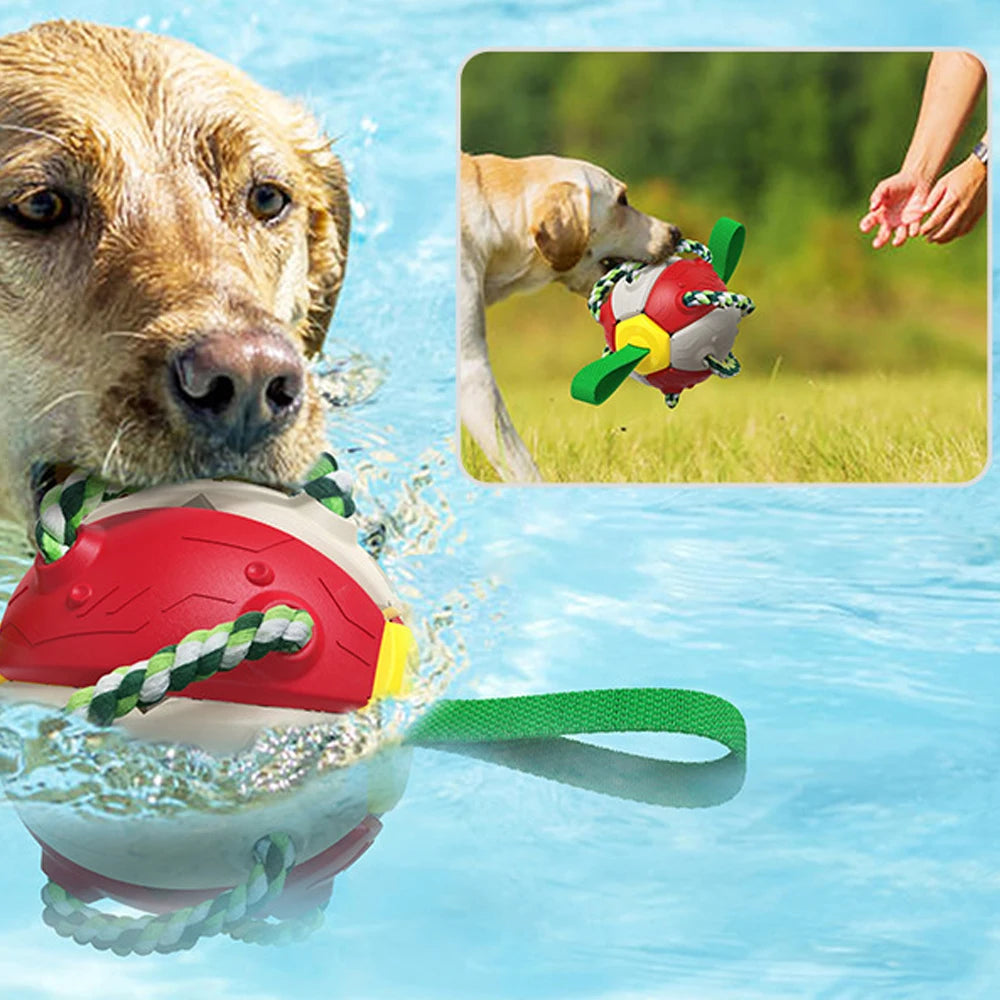 Dog Soccer Ball Interactive Toys Auto Expand Training Toys Outdoor Frisbee Pet Toys Dog Training Tools