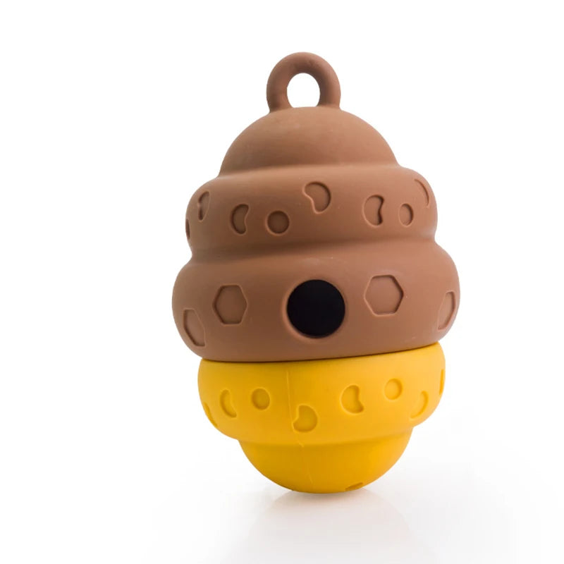 Dog Toy Ball, Nontoxic Bite Resistant Toy Ball for Pet Dogs Puppy Cat, Dog Pet Food Treat Feeder Chew Tooth Cleaning Ball