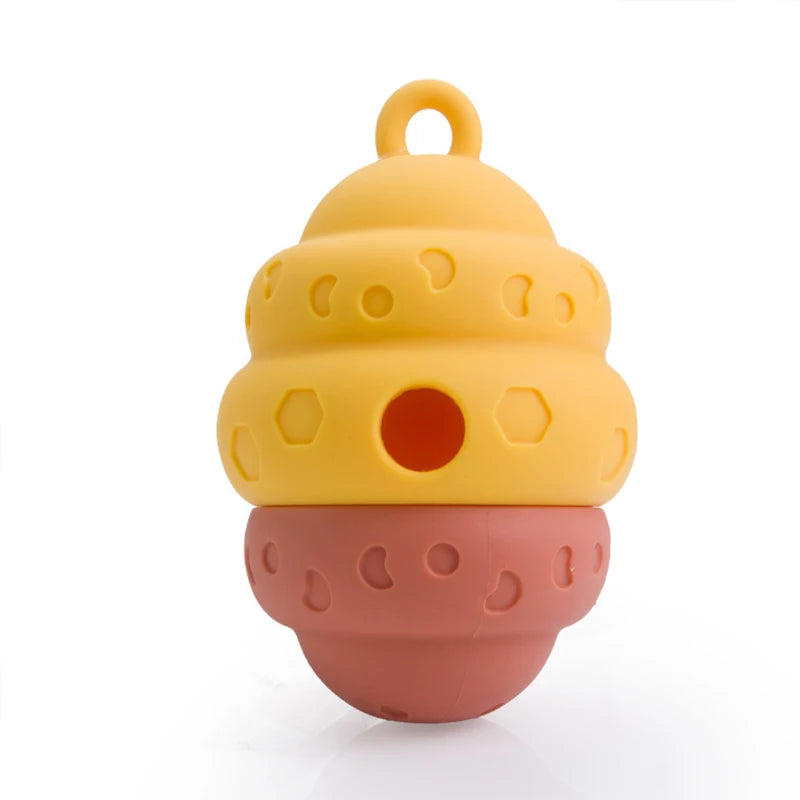 Dog Toy Ball, Nontoxic Bite Resistant Toy Ball for Pet Dogs Puppy Cat, Dog Pet Food Treat Feeder Chew Tooth Cleaning Ball