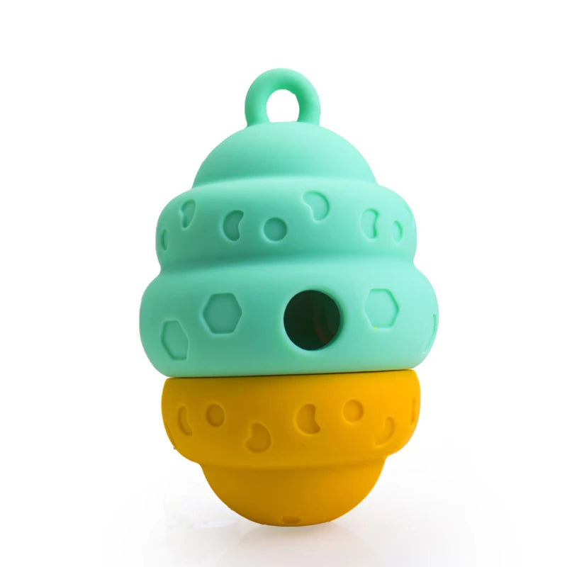 Dog Toy Ball, Nontoxic Bite Resistant Toy Ball for Pet Dogs Puppy Cat, Dog Pet Food Treat Feeder Chew Tooth Cleaning Ball