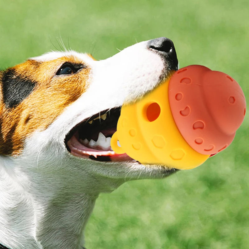 Dog Toy Ball, Nontoxic Bite Resistant Toy Ball for Pet Dogs Puppy Cat, Dog Pet Food Treat Feeder Chew Tooth Cleaning Ball